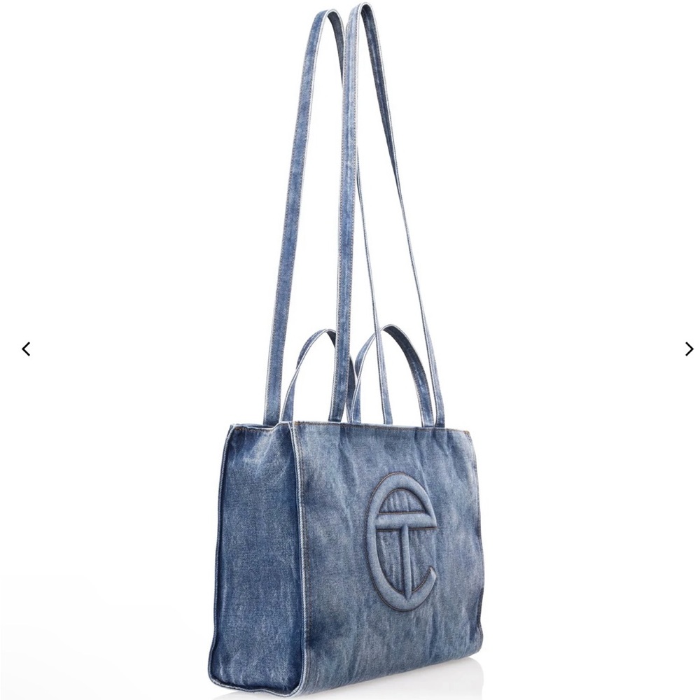 Medium denim shopper